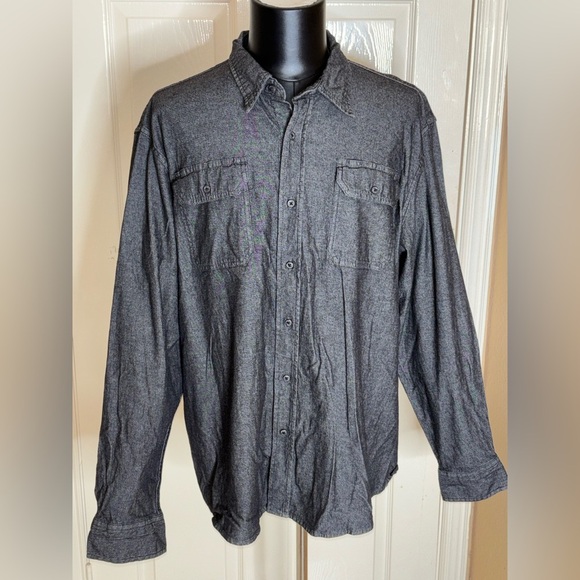 Wrangler Other - Wrangler Mens Flex for Comfort Long Sleeve Button Up Denim Shirt Black Mens 2XL​